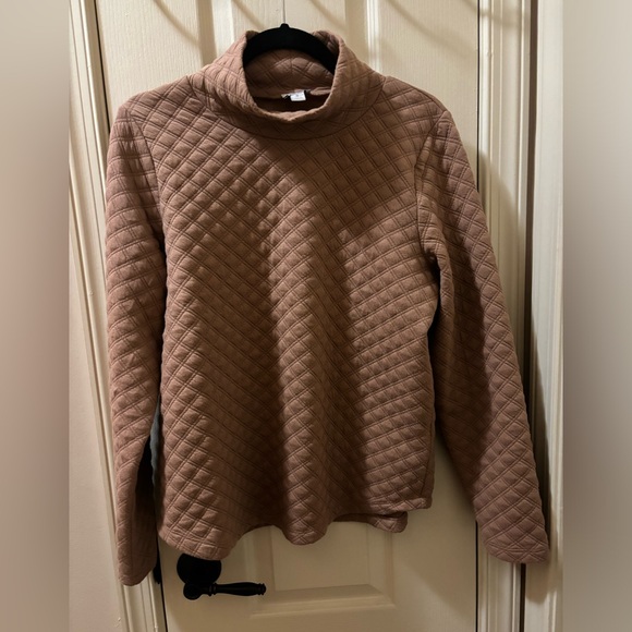 J Crew Light Brown Quilted Sweater - Picture 1 of 2